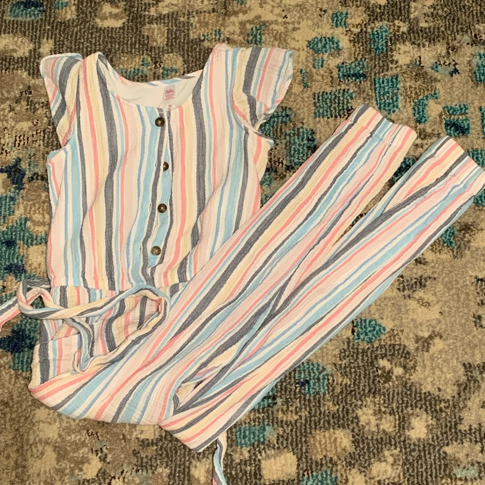 Girls Justice striped pantsuit